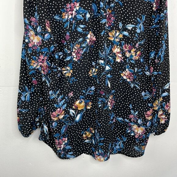 By & By Floral Polka Dot Peasant V Neck Career Top size 2X - Picture 11 of 13